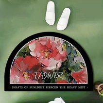 HC 프리미엄 규조토 발매트 욕실 화장실 발매트, 51.규조토_모란꽃(반달형)