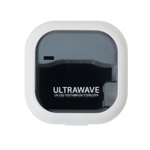 울트라웨이브 휴대용 칫솔 살균기 보관 케이스 UV-C LED 소독기 UV램프 1인용, 화이트