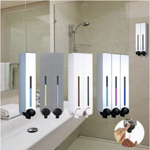 샴푸린스주방세제 물비누디스펜서케이스 부착형 1구, 홈디스펜서 1구 화이트