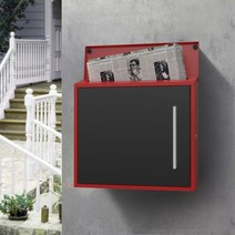 가정용 무인 우편물 보관함 택배함 무인택배 편지함 반송함 주택택배함 서류보관함, 918NH레드+블랙