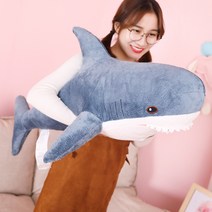 월드스타 아기상어 뚜루루뚜루 쿠션 모찌인형, 138cm1.3kg, 블루