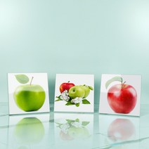 대성액자 세배의 행운 특허받은 프리미엄 해바라기 사과 클림트 명화 미니 액자, 사과 3개세트