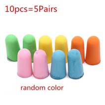코골이방지기구 코로숨쉬기 20PCS/10Pairs 여행 수면 소음 방지 귀마개 감소 소프트 테이퍼 폼 이어 플러그, 02 10pcs multicolor