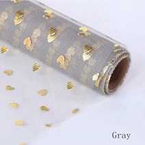 50CM * 1M/Pack 하트 래핑 된 원사 스크랩북 장식 거즈 꽃 꽃다발 포장지 꽃집 재료 공예 용품 종이, 01 Gray