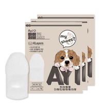 아이러브 다용도 강아지 일회용 신발 산책용 생활 방수 90매, 화이트