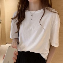 루디아 [당일출고]퓨어 코튼 무지 반팔 티셔츠