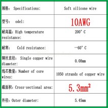 8게이지배선 100 meters/50 high quality soft silicone wire and cable 8 12 14 16 18 20 22 24 26 28 30, 15 10AWG_01 1m_01 red