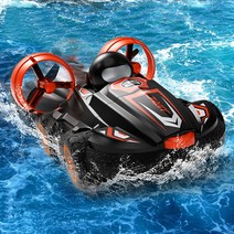 RC카 수륙양용차 자유 입문용 스피드 보트 알시카, 노란색[물 육지 리모컨 포함]자동차 배터리×1