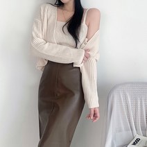 하찌 니트 나시 가디건세트
