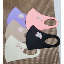 @ 패션 큐빅마스크 @ [품명: 작은꽃 4 ], 아이보리, M, 1개