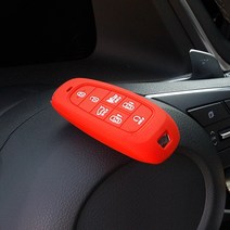 모터스파이현대 투싼 NX4 실리콘 키케이스 스마트키 키홀더, 오렌지5버튼