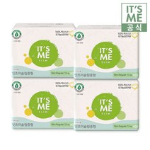 잇츠미 잇츠미 슬림 생리대 중형 12p x 4팩, 단일옵션