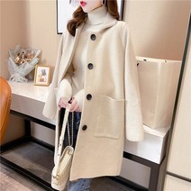 YAPOGI 여성 기본 롱 양면용 트렌치 코트 자켓