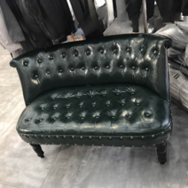 엔틱쇼파 빈티지 소파 가죽 명품 고급 쇼파, 스카이 블루