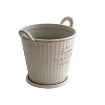 프렌치 쉐비 프로방스 시리즈_엔틱 손잡이 화분 2color, 크림 아이보리