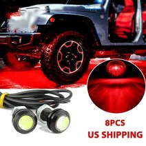 8x 빨간색 12V LED 록 라이트 픽업 트럭 침대 지프 SUV ATV 언더 캐리지 포드 레인저 chevy colorado 2017, 한개옵션0