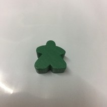 발목 스트레칭보드나무 휴머노이드 Meeples 폰 체스 조각 28 개 카카카손 보드 게임 액세서리용 14 색 표, 07 Green