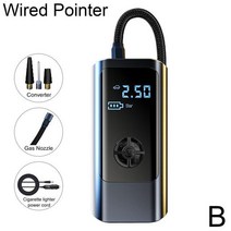 무선공기주입기 전기 자동차 팽창기 펌프 12V 공기 압축기 오토바이 자전거 타이어 디지털 풍선, 02 Wired digital