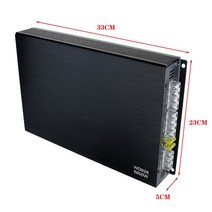 카오디오6800W 4 채널 자동차 사운드 앰프 DC 12V 클래스 A/B 홈 서브 우퍼 오디오 스테레오 베이스 스피, 한개옵션0