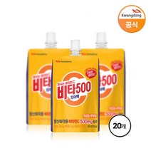 [광동] 비타500 치어팩 250ml X 20입, 상세 설명 참조, 옵션:비타500 치어팩 250ml x 20입, 상세 설명 참조