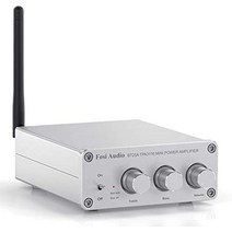 Fosi Audio BT20A-S 200W Bluetooth 5.0 앰프 2 채널 스테레오 Hi-Fi Mini 소형 고저음 밧줄 정리 오디오 앰프 전원 첨부, 한개옵션0