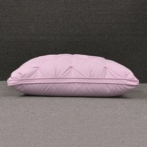 조선호텔베개 마이크로화이바 100 화이트 구스 다운 깃털 베개 5 성급 호텔 거위 건강 정형외과 베개침구, PinkLow+4874