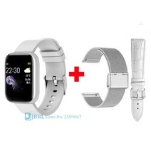 터치 스마트 워치 어린이 키즈 Smartwatch For Girls Boys 블루투스 전자 스마트 시계 학생 피트니스 트래커 Smart Watch|스마트 시계|, 1개, white add strap B, I5