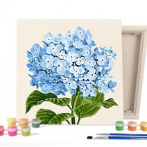 DIY 페인팅 그림 그리기 색칠하기 수채화 블루 수국 25X25dc11-2a, 상세페이지 참조, 상세페이지 참조