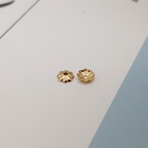 14k 골드필드 3mm 플라워 비즈캡 목걸이 팔찌 DIY 부자재 재료, 3 mm 10개