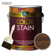 노루페인트 칼라스테인 오일스테인 1.9L 나무 목재 보호, 커피1