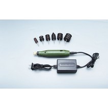 가죽 전기 크리저 도구 가장자리 연마 슬리커 플랫포인트 헤드 백단향 공예 diy 도구 팁 버니셔, 육군 녹색