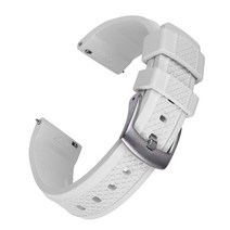 FKM 시계 밴드 퀵 릴리스 20mm 불소 고무 스트랩 남성용 다이빙 새로운 디자인 팔찌, 09 White_02 22mm