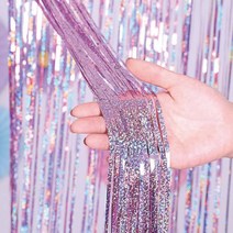 홀로그램 파티 커튼 반짝이 벽장식 꾸미기 홈파티 생일 프로포즈 용품 소품 은박 oo10, 홀로그램 골드