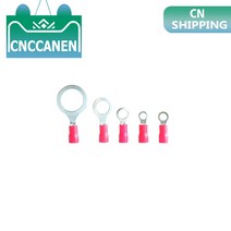 절연 링 터미널 커넥터 22-16 AWG 0.5-1.5mm2 빨간색 M3/M4/M5/M6/M8/M13 PVC 와이어 케이블 전기 크, 02 25PCS_01 M3 RV1.25-3