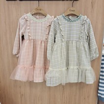 치크[동아수성점] *2022fw* 공주원피스도 편하게~체크 샤매칭 원피스 CKOW22W3G