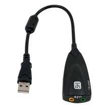오인페 3D 외장형 USB 사운드 카드 7.1 헤드폰 스피커 용 3.5mm 오디오 인터페이스 어댑터 포함 노트북 컴퓨터 PC