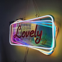 홀로그램 LED 네온사인 주문제작 홈데코 미니 네온바 창업 선물 간판 만들기, 1번 영문, 홀로그램 웜 화이트, 핑크
