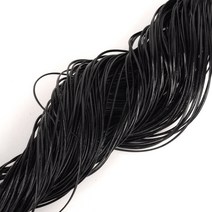 인조가죽 폴딩 레이스끈 2MM - 블랙, 단품