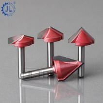펠렛제조기 펠렛기계 JIALING6mm V 그루빙 비트 Cnc 기계 카바이드 엔드 밀 목재용 3D 커팅 라우터 1 피스, 6X32X60