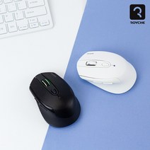 [로이체] 블루투스 겸용 무소음 무선 옵티컬 마우스 RX-560 DUAL [게이밍 무소음 멀티페어링 무선], 블랙, 블랙