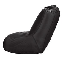 에어패드 등받이가있는 야외 안락 소파 캠프 피크닉 해변 공기 소파 의자 에어매트리스, 검은색