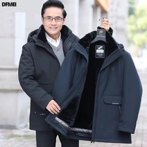 DFMEI 중장년 남성 패딩에 융털 도톰 아빠 겨울 패딩 할아버지 패딩 겨울 점퍼