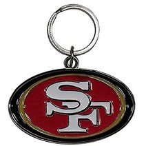NFL Siskiyou 스포츠 팬 샵 애틀랜타 팔콘스 크롬 및 에나멜 키 체인 원 사이즈 팀 색상, San Francisco 49ers