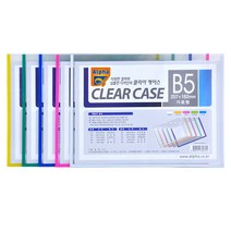 [알파] 클리어케이스 B5 가로형(낱개/257*182mm), 기본, 그린