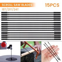 스크롤쏘 목공 톱 전동 드릴 세 가지 다른 치아 유형 치아 공구 나무 플라스틱 폼 절단, 15개
