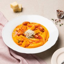 친구들떡볶이 로제 우유(크림)와 소시지 어묵 듬뿍 990g 2인분 맵기 3종 선택가능, 로제덜매운맛