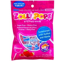 졸리팝 무설탕 막대사탕 딸기 40g 유아사탕