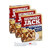 HungryJack 헝그리잭 Complete 벨기에 와플 믹스 3개팩 버터 스프레더 포함
