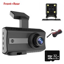 자동차 전후 블랙박스 hd 1080p dash cam dual lens 3 inch, 전면 및 후면 32g