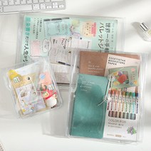 PVC 투명 서류 봉투 파일 파우치 다이어리 꾸미기, A6_세로, A6